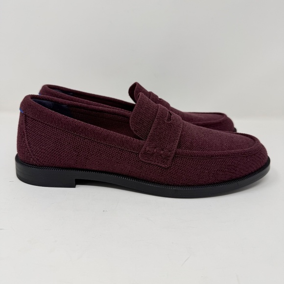 New Rothy's The ReVelvet Penny Loafer Revelvet Syrah Sz 9 - Picture 4 of 13